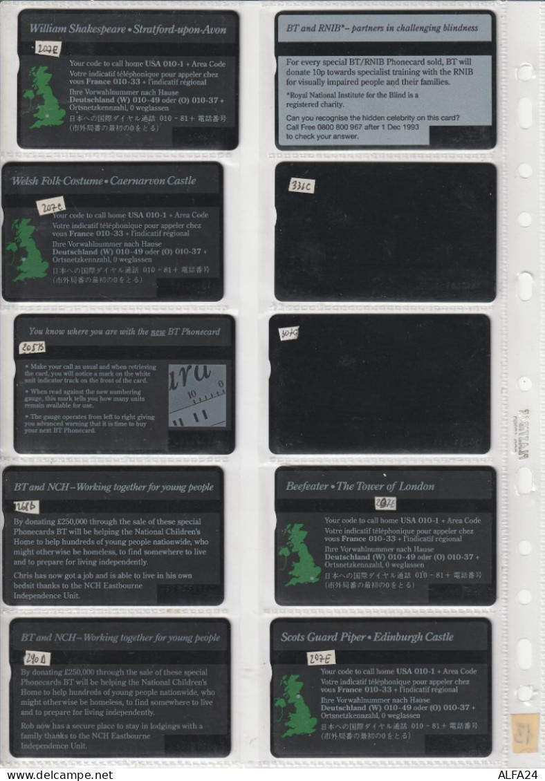 10 PHONE CARD UK LG  (CZ1875 - Altri & Non Classificati