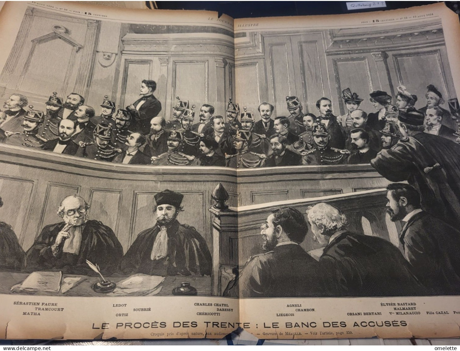 JOURNAL ILLUSTRE 94 / DUCHESSE XENIA FILLE EMPEREUR RUSSIE PROCES DES 30 ANARCHISTES /DUTREUIL DE RHINS EXPLORATEUR - Zeitschriften - Vor 1900