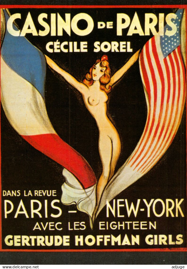 CPM-Affiche Cécile SOREL Au "CASINO DE PARIS" Spectacle Cabaret  Erotisme Belle-Époque* TBE - Cabaret