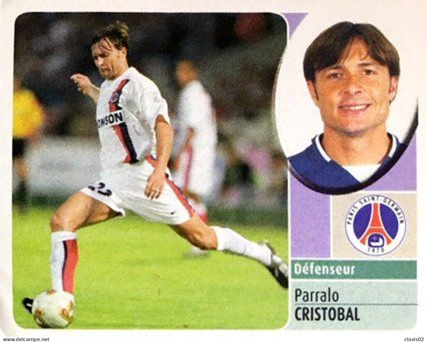 198 Parralo Cristobal - Paris Saint Germain - Panini France Foot 2003 Sticker Vignette - Edición Francesa