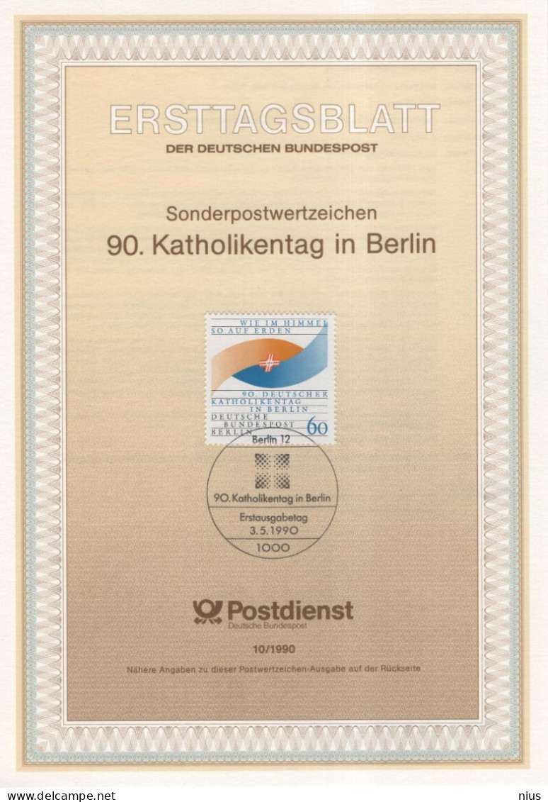 Germany Deutschland 1990-10 90. Deutscher Katholikentag, Canceled In Berlin - 1991-2000