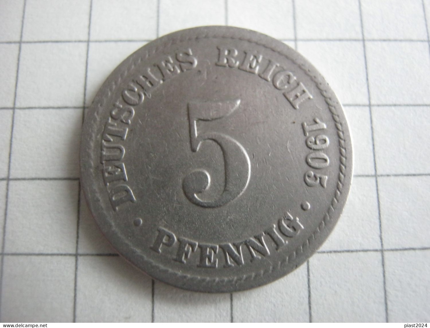 Germany 5 Pfennig 1905 A - 5 Pfennig