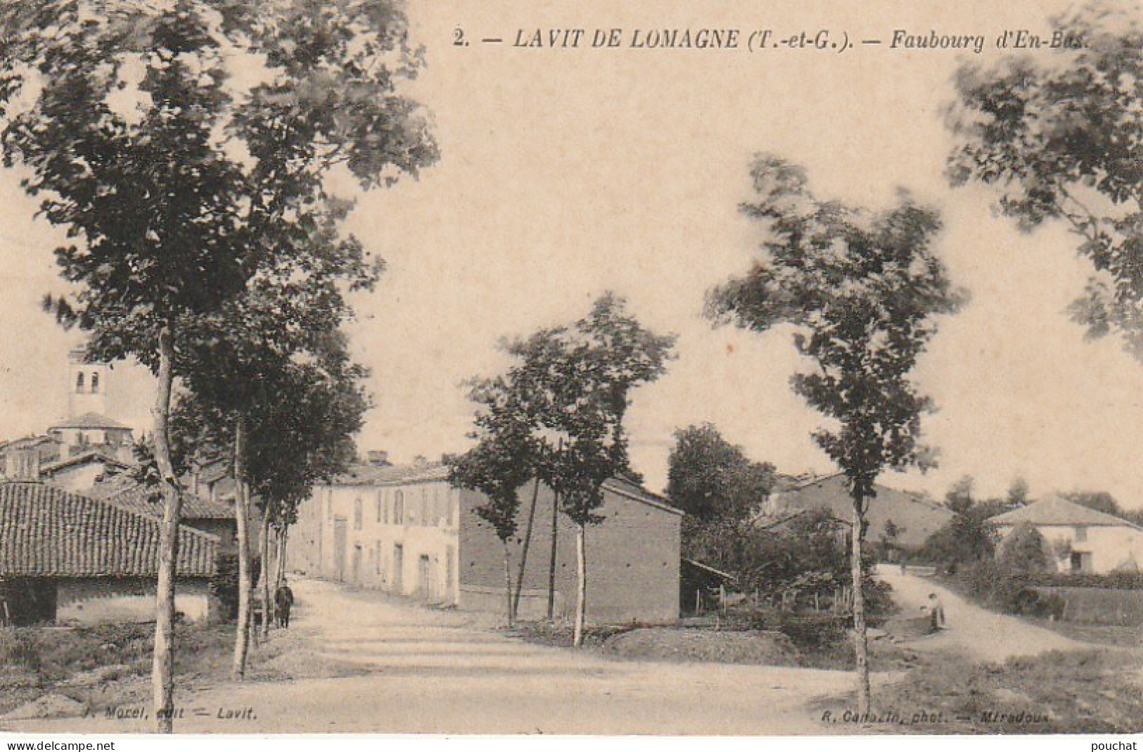 KO 17-(82) LAVIT DE LOMAGNE - FAUBOURG D' EN BAS - 2 SCANS  - Lavit