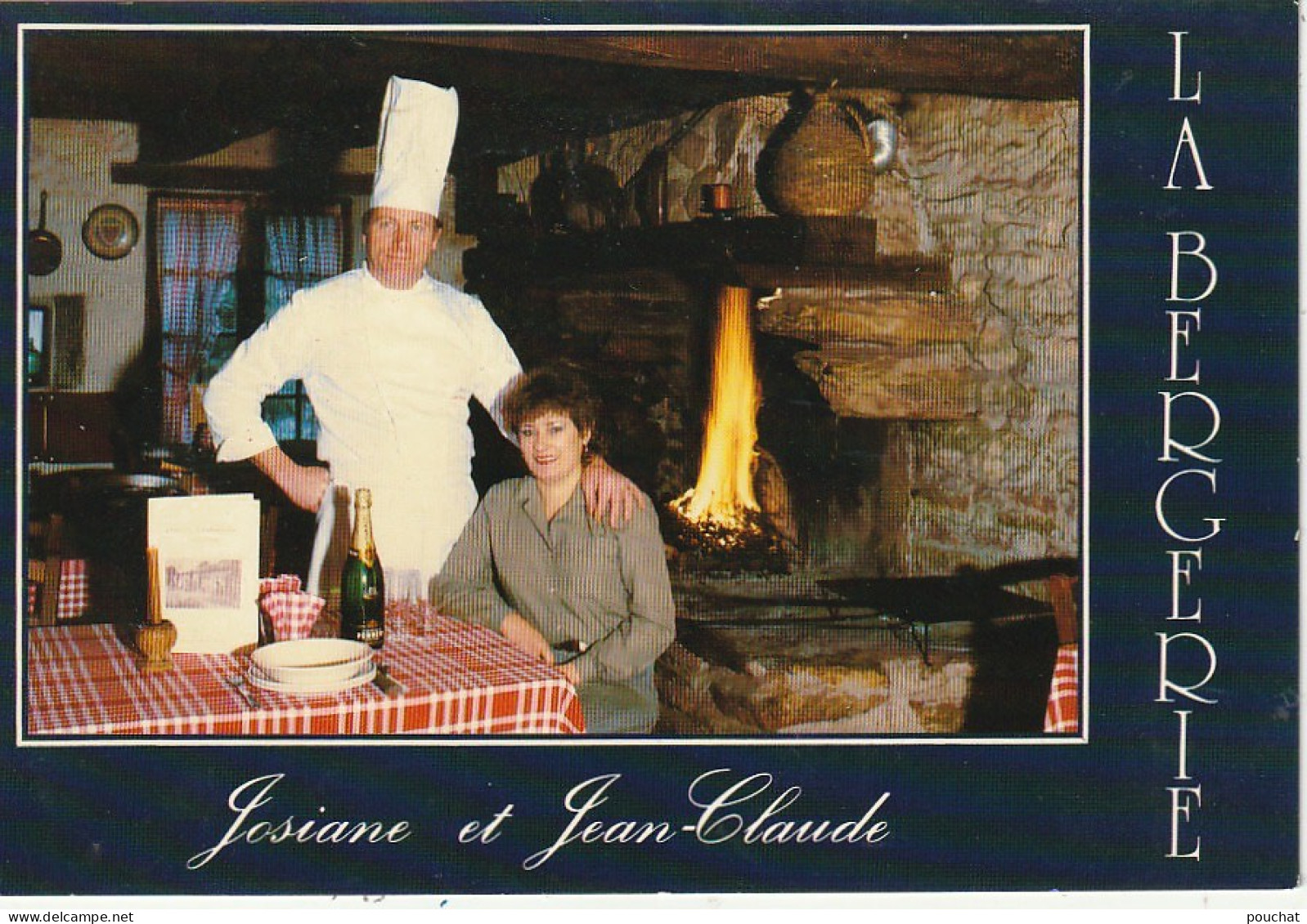 KO 18-(82)  SAINT ANTONIN NOBLE VAL - " LA BERGERIE " - RESTAURANT Mr ET Mme FARCY- CARTE COULEURS - 2 SCANS - Saint Antonin Noble Val