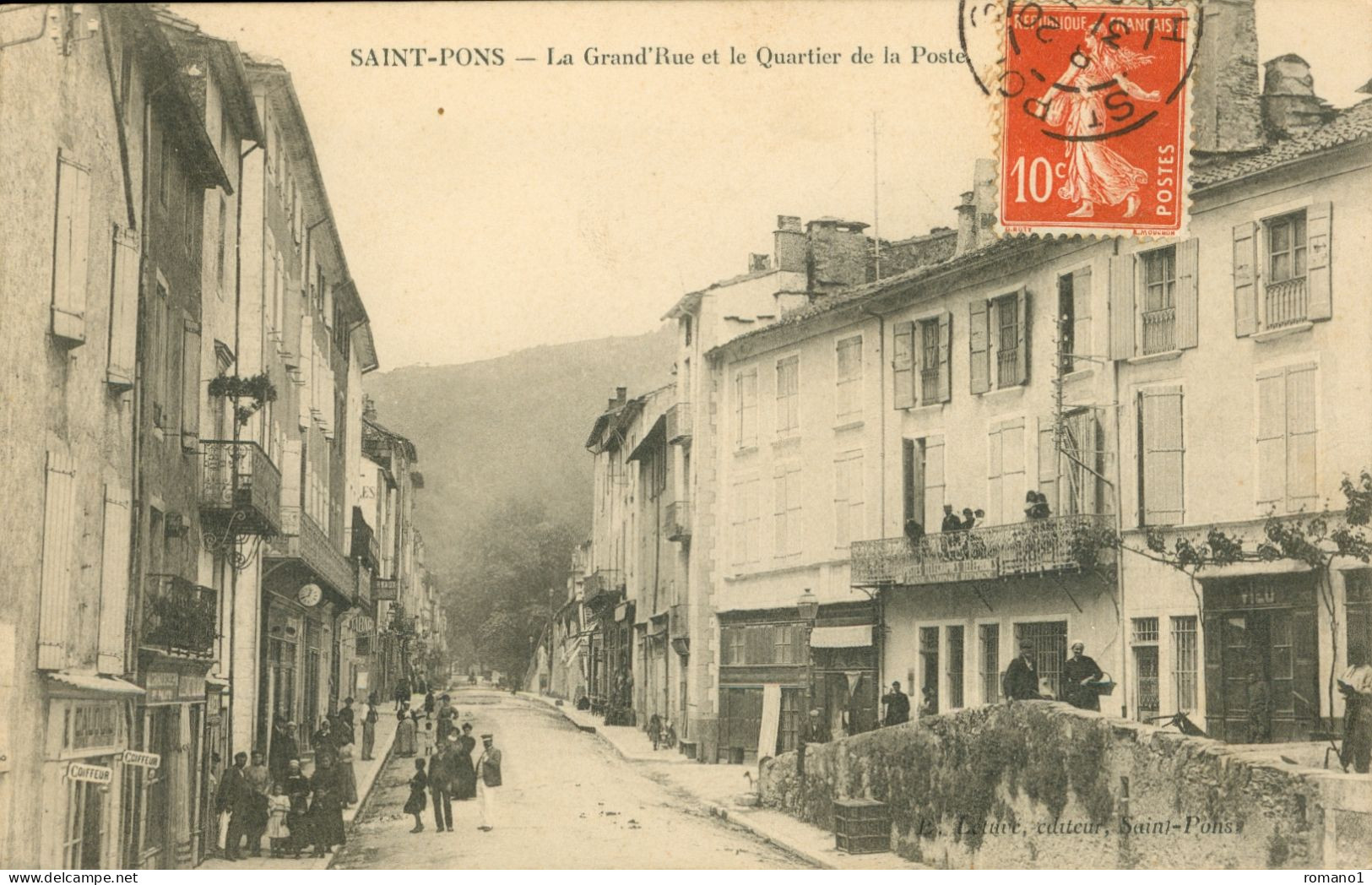 34)  SAINT PONS  De THOMIERES  -  Le Grand' Rue Et Le Quartier De La Poste - Saint-Pons-de-Thomières