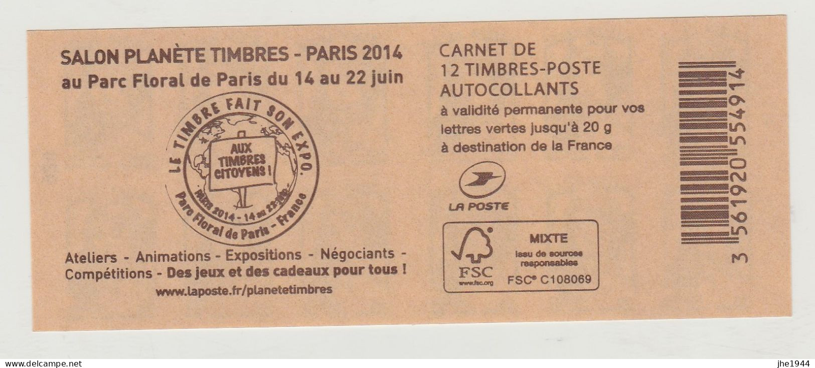 France Carnet N° 858-C4 ** Salon Planéte Timbres - Autres & Non Classés