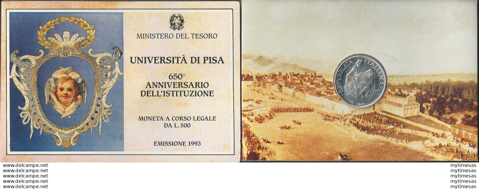 1993 Lire 500 Università Di Pisa FDC In Blister - Autres & Non Classés