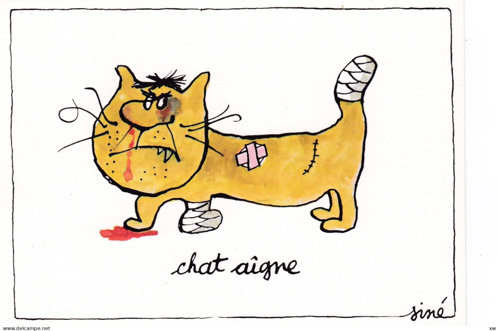 ILLUSTRATEUR SINE-4 CPM Les Chats - Nattes à Chat , Chat Aîgne , Entre-Chat , Chat Steté -28-04-24 - Sine