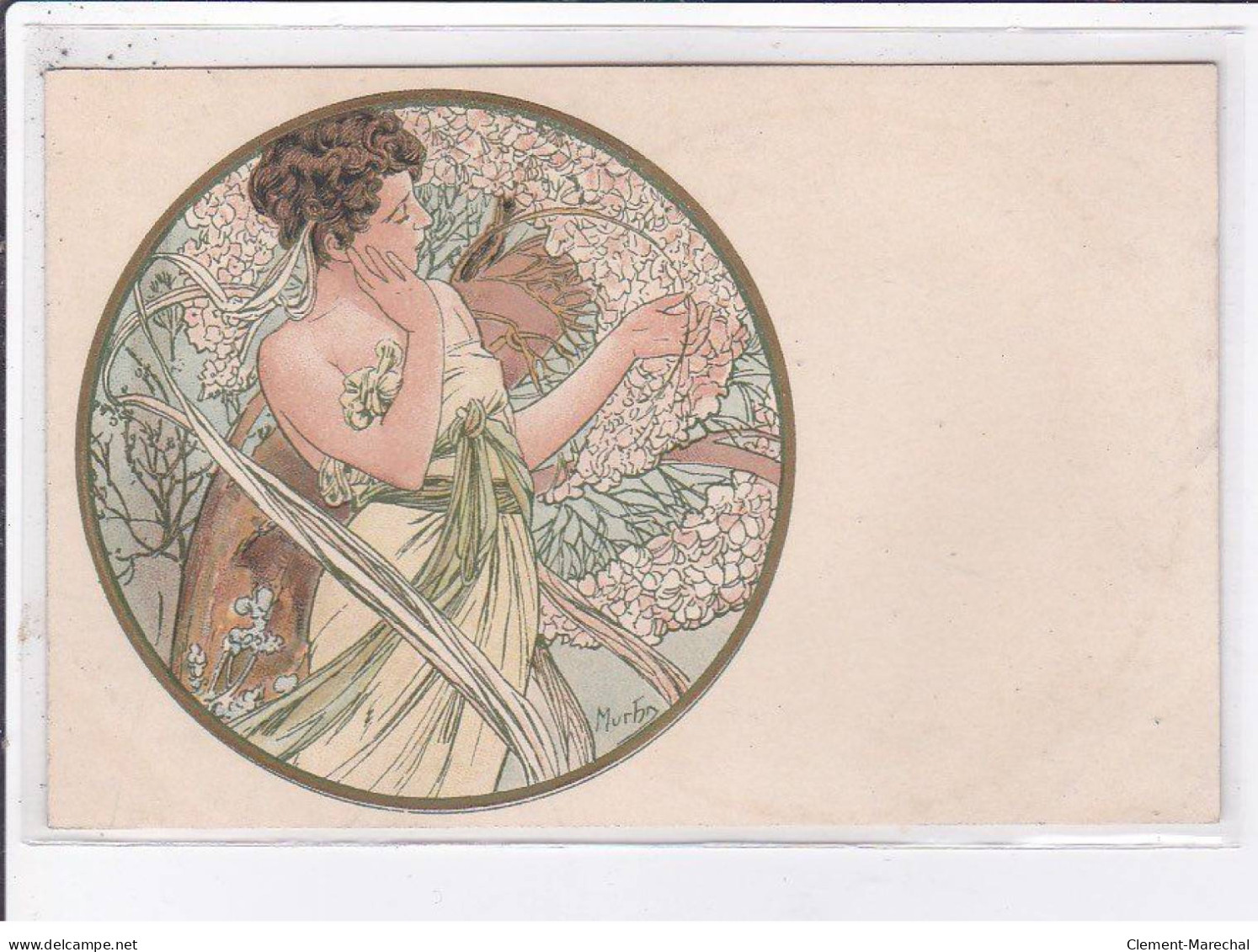 MUCHA Alphonse : Carte Postale Du Mois D'Avril (variante Sans Le Mois !) - Très Bon état - Mucha, Alphonse