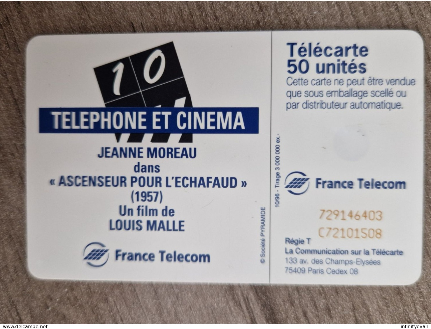 F699B - JEANNE MOREAU 50 SC7  80000EX - 1996