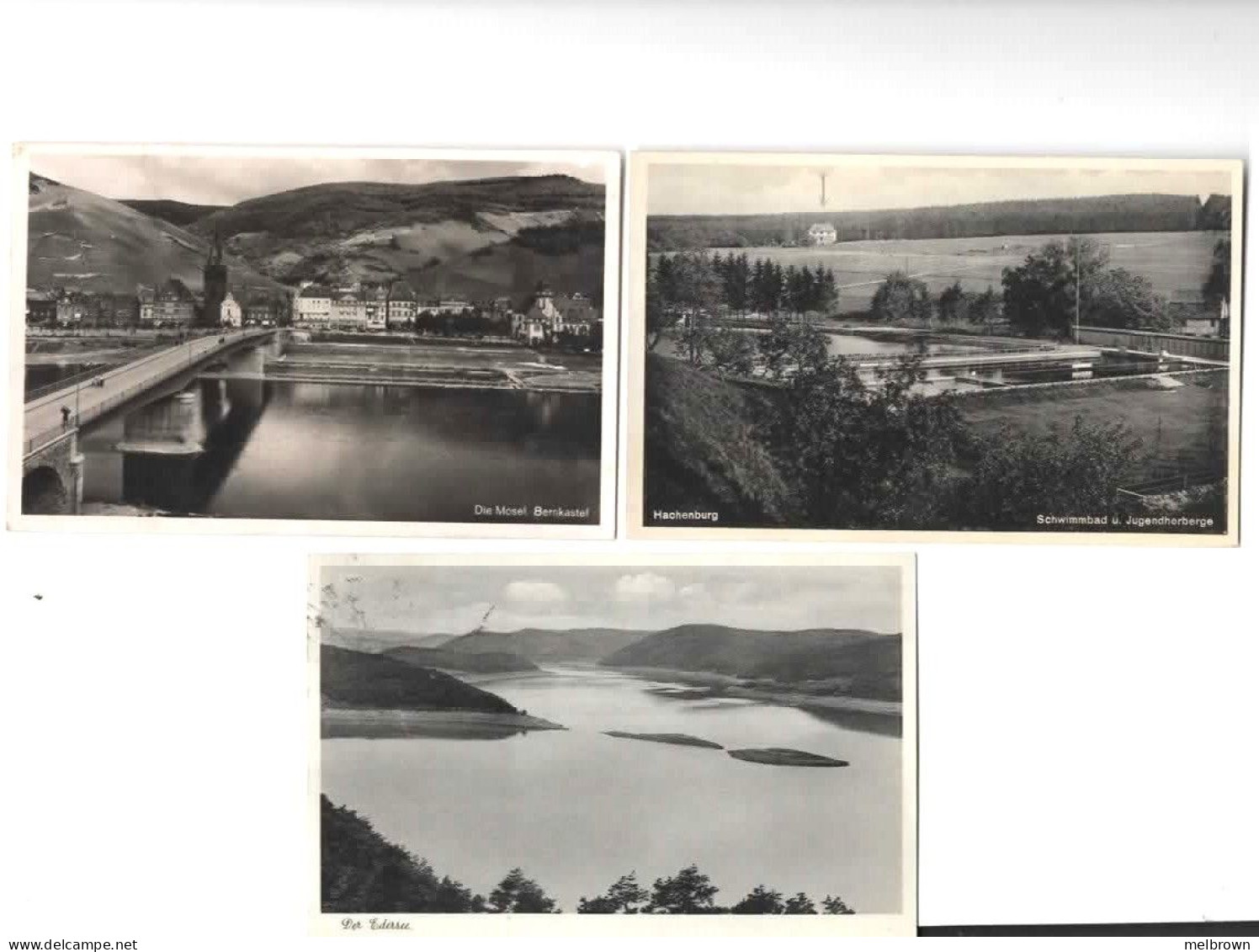 GERMANY 1936-1938, RHINELAND & DER EDERSEE SCENIC Stamped And Used Postcards - Hachenburg