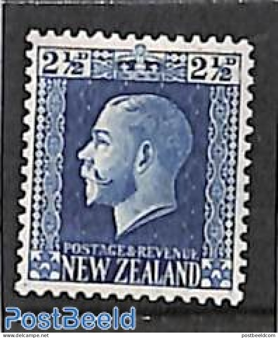 New Zealand 1915 2.5p, Perf. 14:13.5, Stamp Out Of Set, Unused (hinged) - Ongebruikt
