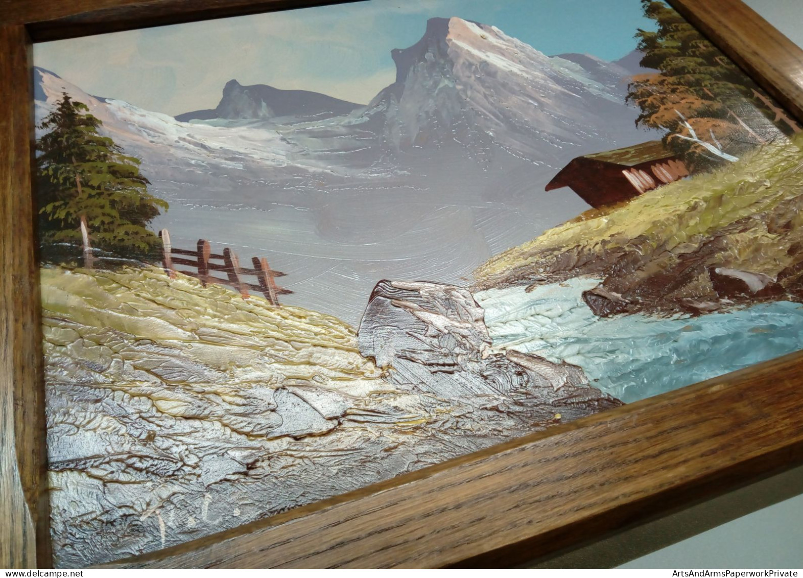 Paysage De Montagne Avec Alpage Et Rivière/ Mountain Landscape With Mountain Pasture And River - Olii