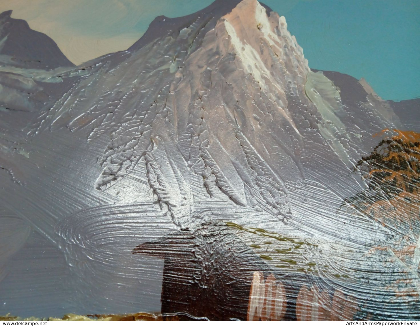 Paysage de montagne avec alpage et rivière/ Mountain landscape with mountain pasture and river