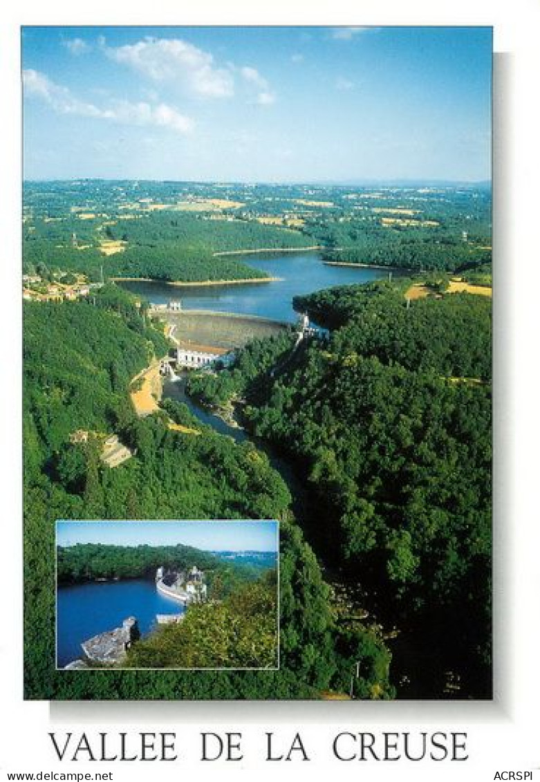 Vallée De La Creuse  Vue Du Ciel Le Barrage D'eguzon  32   (scan Recto-verso)MA2168Ter - Le Blanc