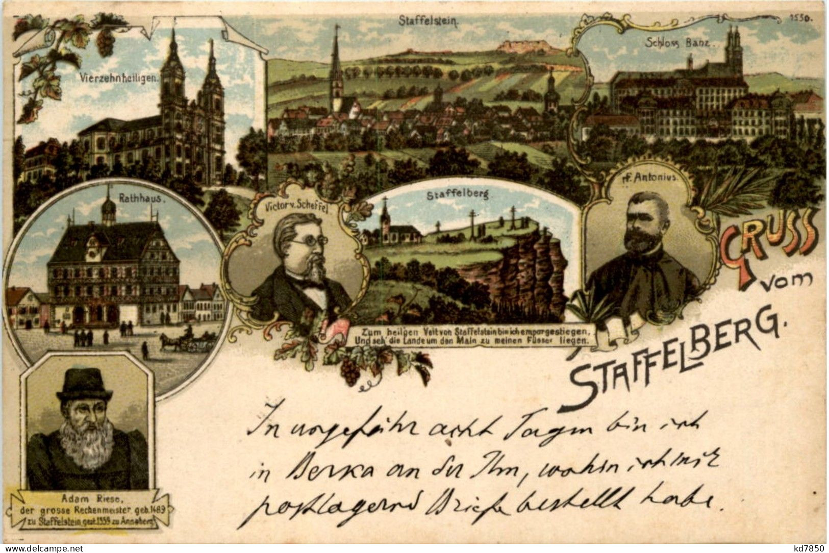 Gruss Vom Staffelberg - Staffelstein - Litho - Staffelstein