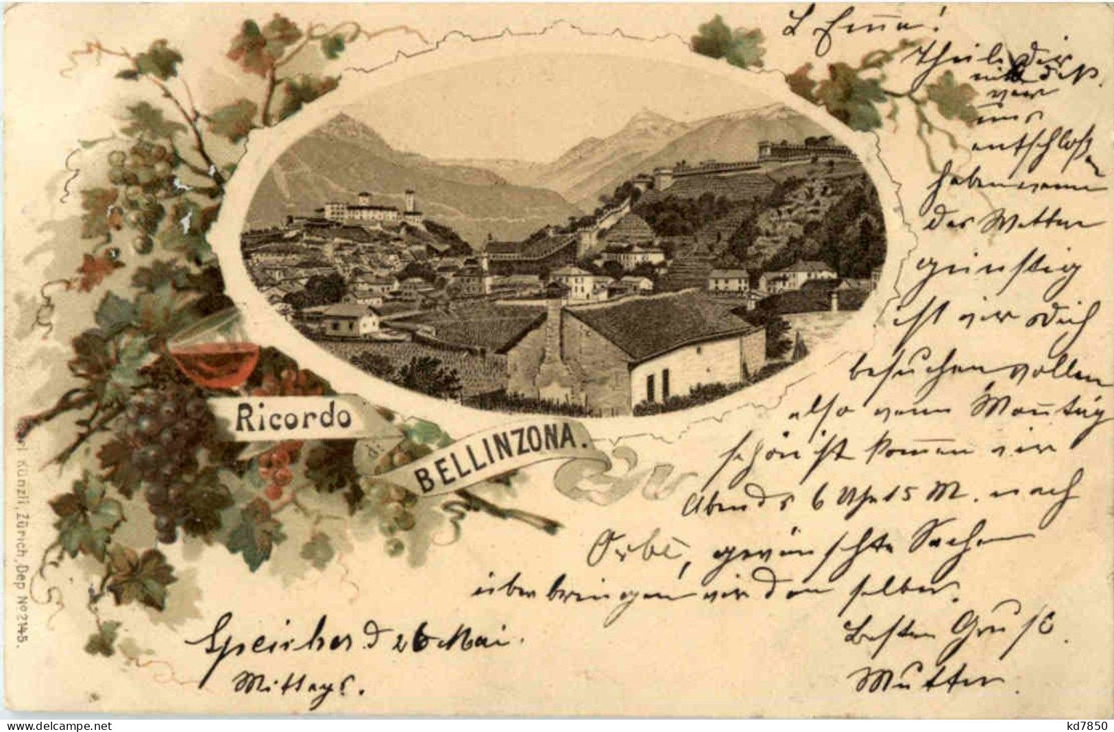 Ricordo Di Bellinzona - Litho - Bellinzone