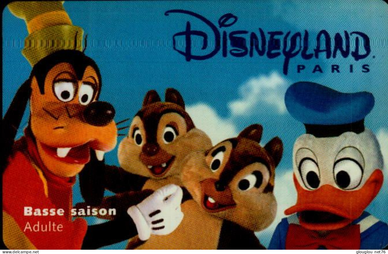 PASSEPORT DISNEY... BASSE SAISON  ..ADULTE - Passaporti  Disney