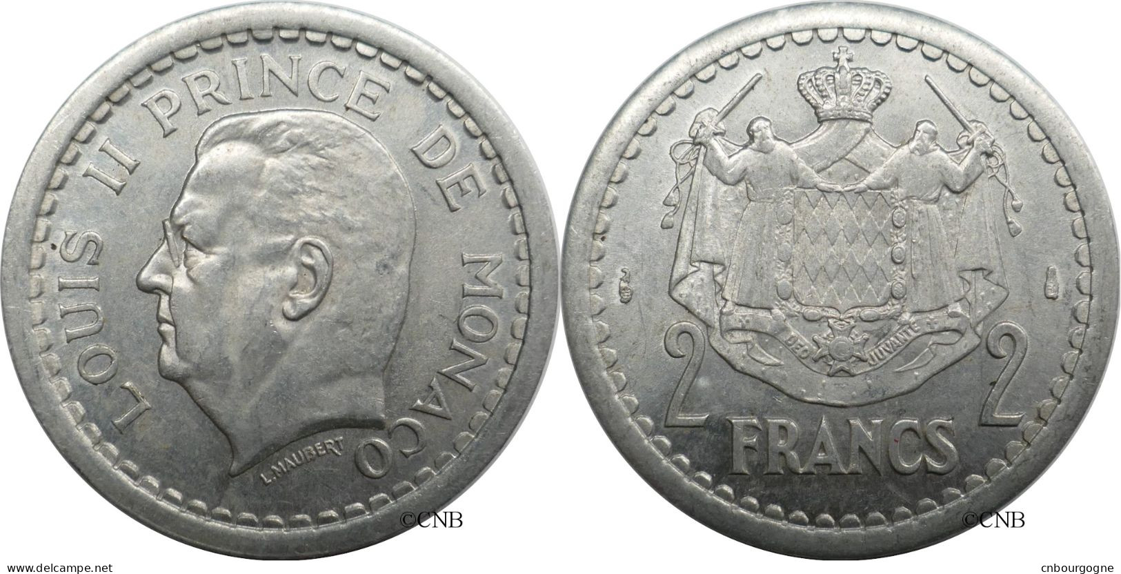 Monaco - Principauté - Louis II - 2 Francs ND (1943) - SUP/AU58 - Mon6544 - 1922-1949 Louis II