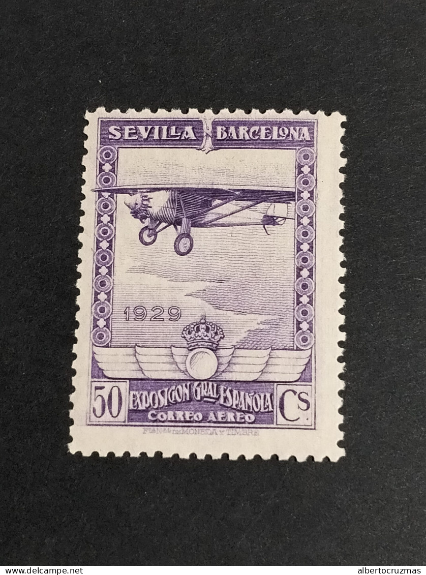 España SELLOS Sevilla Barcelona 50 CTS Aereo Edifil 451 SELLOS Año 1929 Sellos Nuevos *** MNH - Neufs