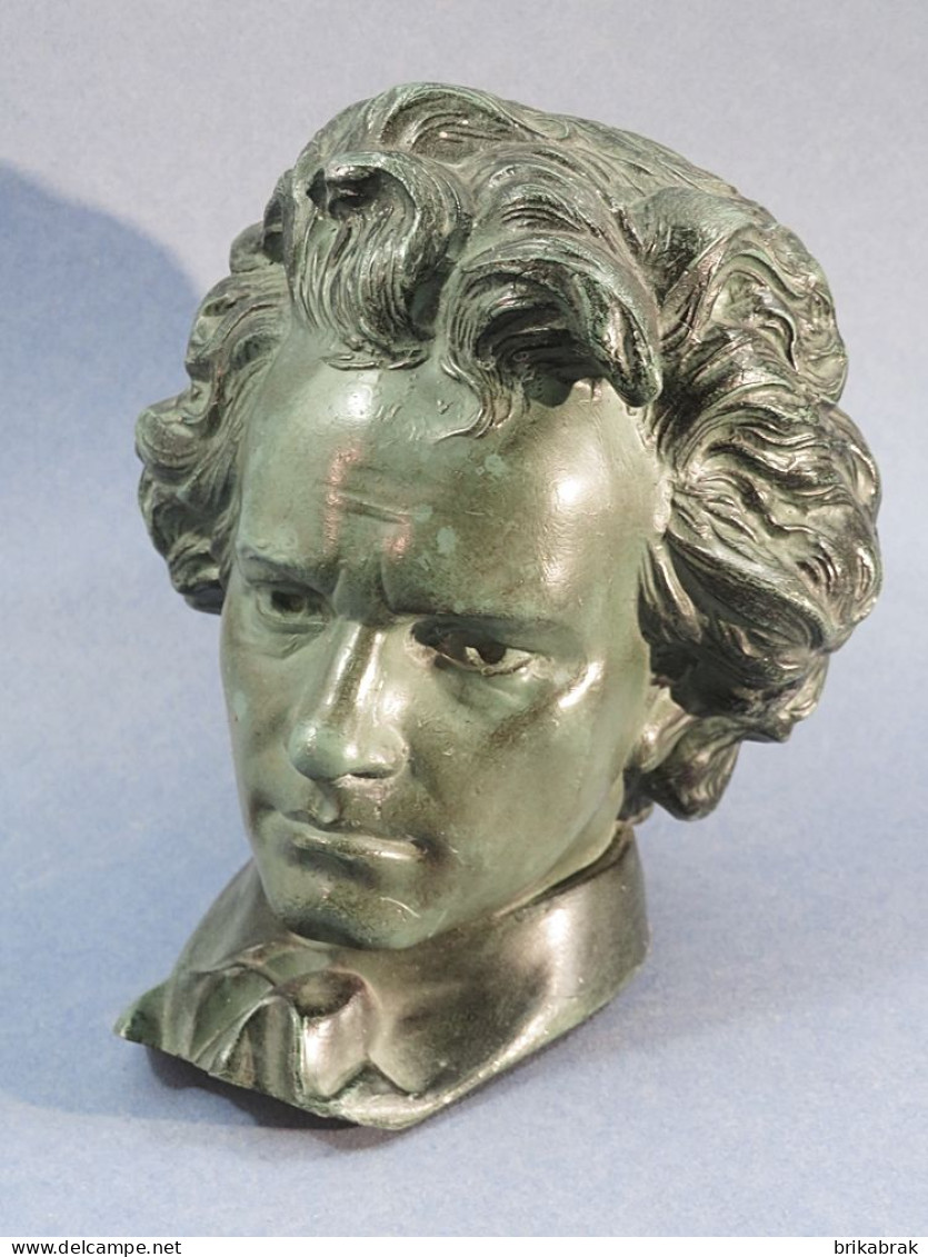 ° TETE BEETHOVEN EN METAL @ Musique Compositeur Statue Musicien - Metallo