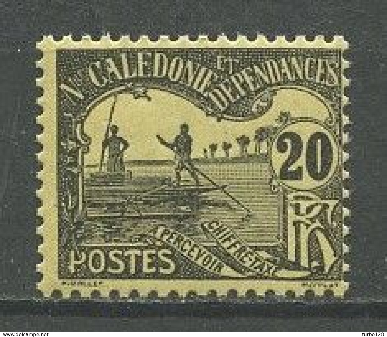 CALEDONIE 1906 Taxe N° 19 ** Neuf MNH Superbe C 2.25 € Embarcation Bateaux Boats Transports Surchargés - Strafport