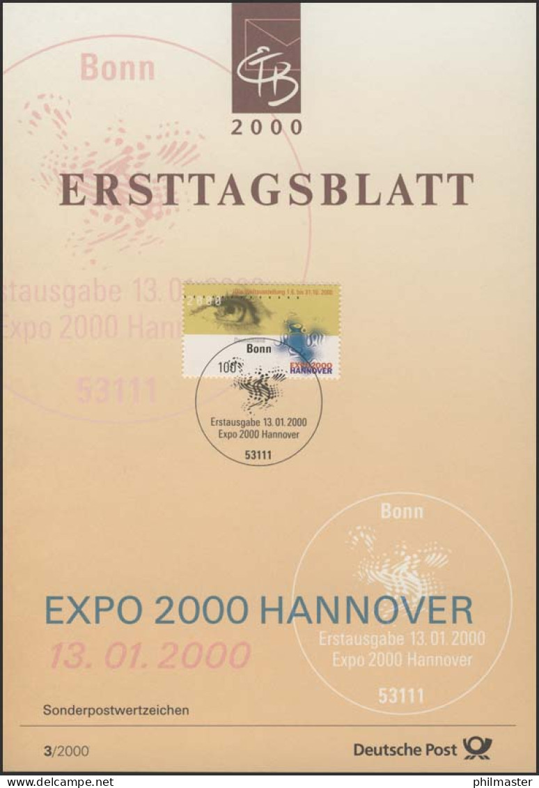 ETB 03/2000 EXPO 2000, Hannover, Auge - 1991-2000