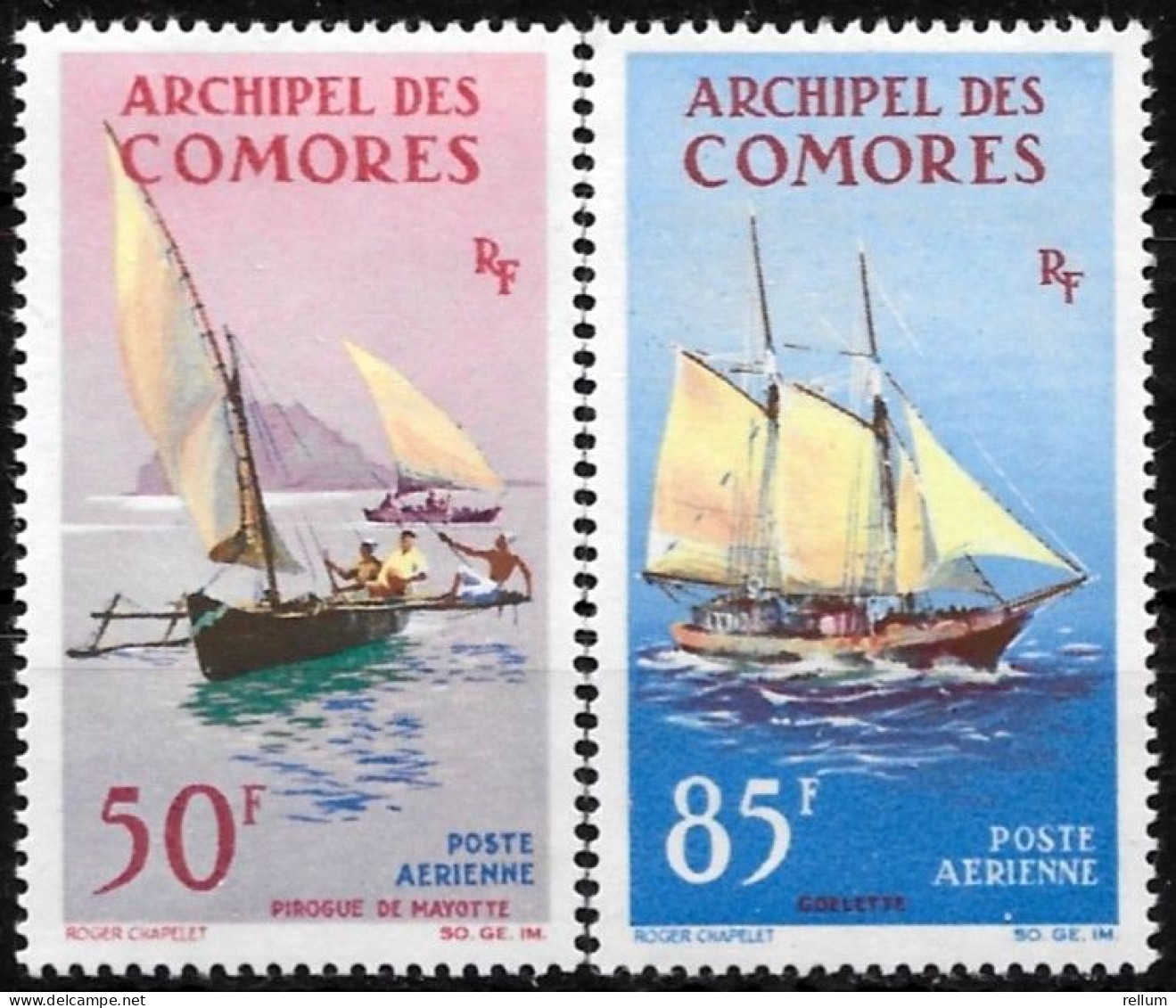 Comores 1964 - Yvert N° PA 10/11 - Michel N° 63/64 ** - Airmail