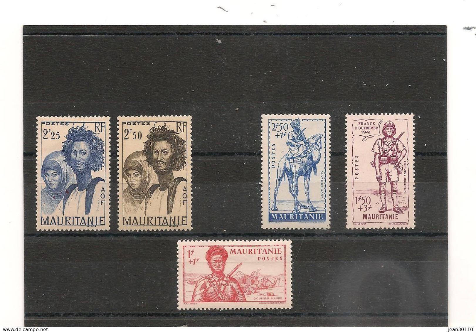 MAURITANIE 1939/46 N° 105/118* Cote: 17,00 € - Unused Stamps