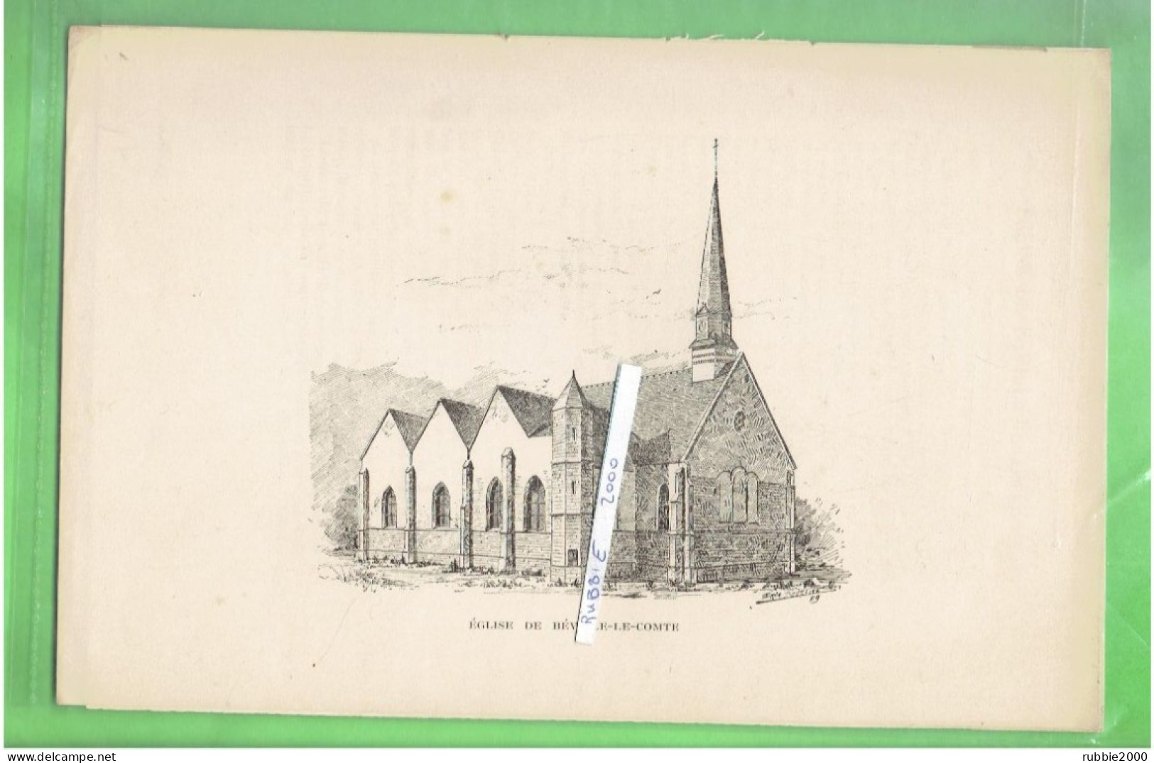 1897 EGLISE DE BEVILLE LE COMTE EN EURE ET LOIR PAR PERRIER - Centre - Val De Loire