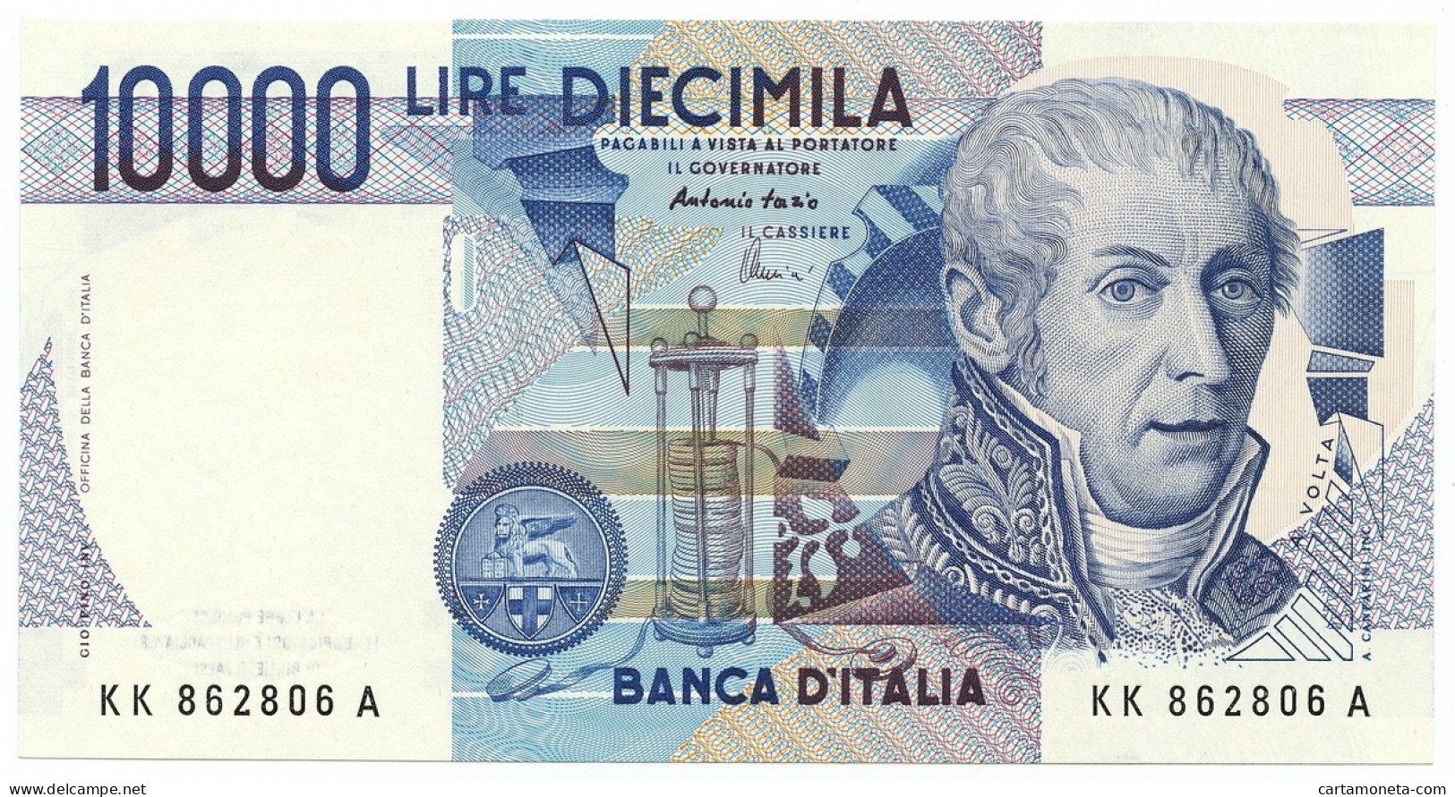 10000 LIRE BANCA D'ITALIA ALESSANDRO VOLTA LETTERA K 19/08/1998 FDS-/FDS - Other & Unclassified