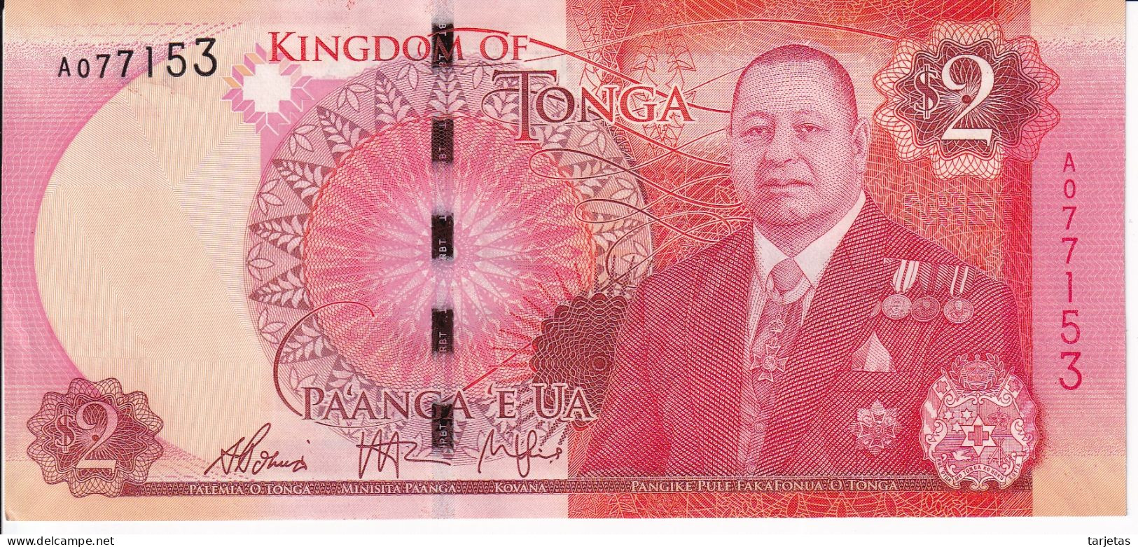 BILLETE DE TONGA DE 2 PA'ANGA DEL AÑO 2015 SIN CIRCULAR (UNC) (BANKNOTE) - Tonga