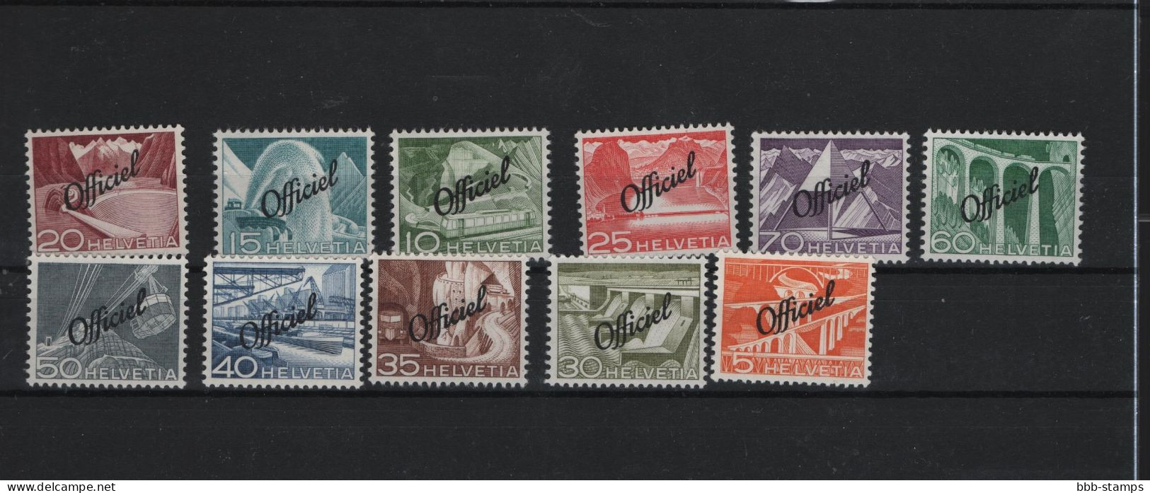 Schweiz Michel Cat.No. Official Mnh/** 64/74 - Servizio