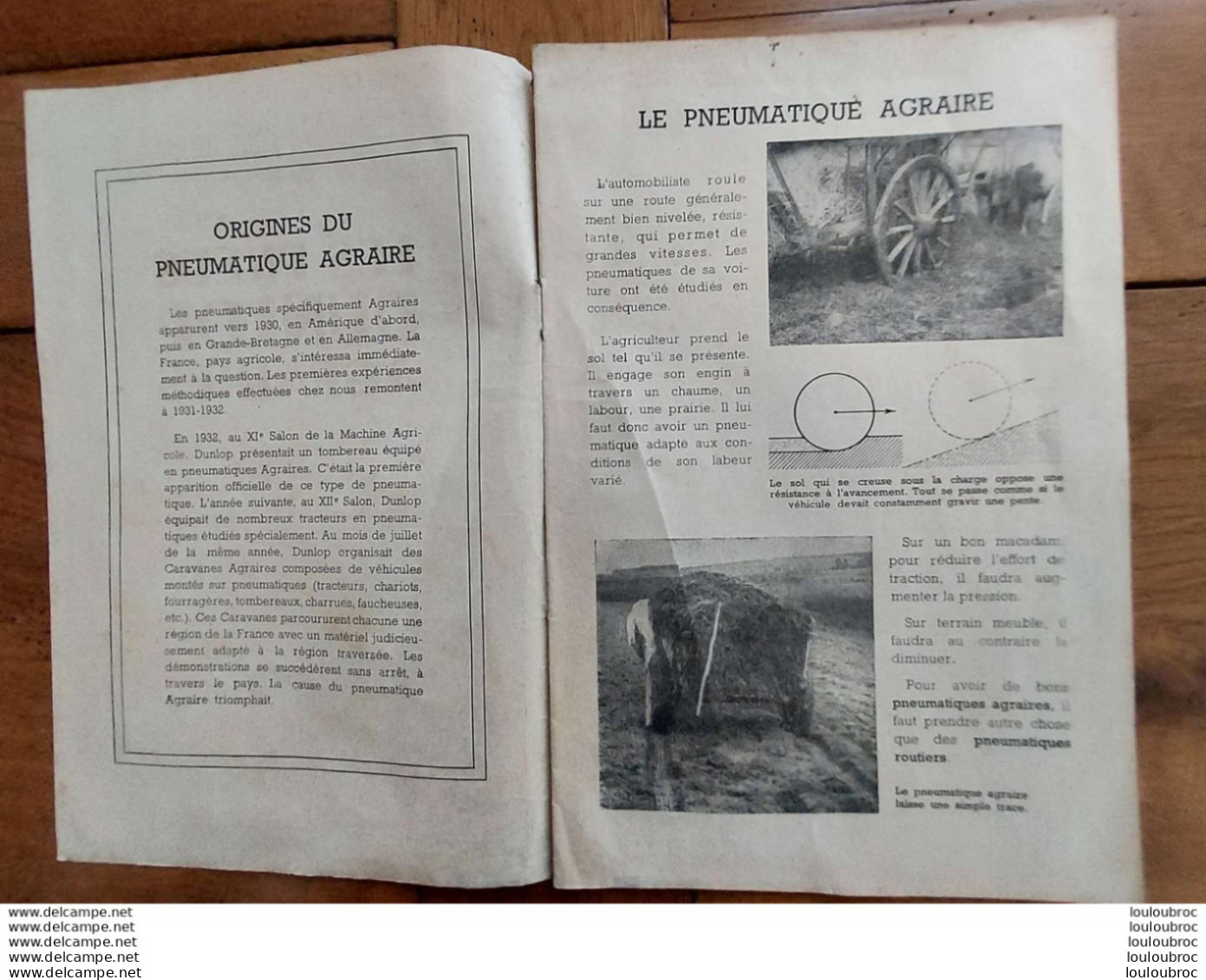 LES PNEUS DUNLOP AGRAIRES 14 PAGES ILLUSTREES - Tracteurs