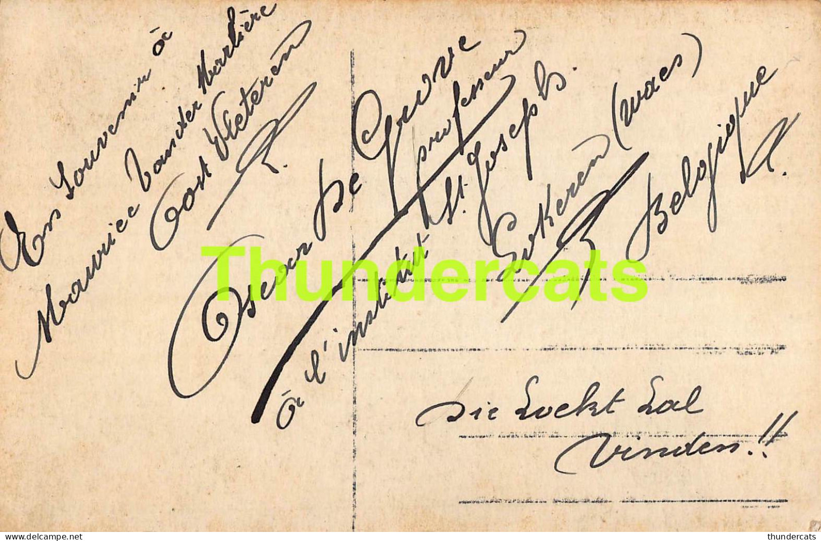 CPA CARTE DE PHOTO OOSTVLETEREN SOUVENIR MAURICE VANDER MARLIERE OSCAR DE GRAEVE INSTITUT ST JOSEPH LOKEREN WAES WAAS - Vleteren