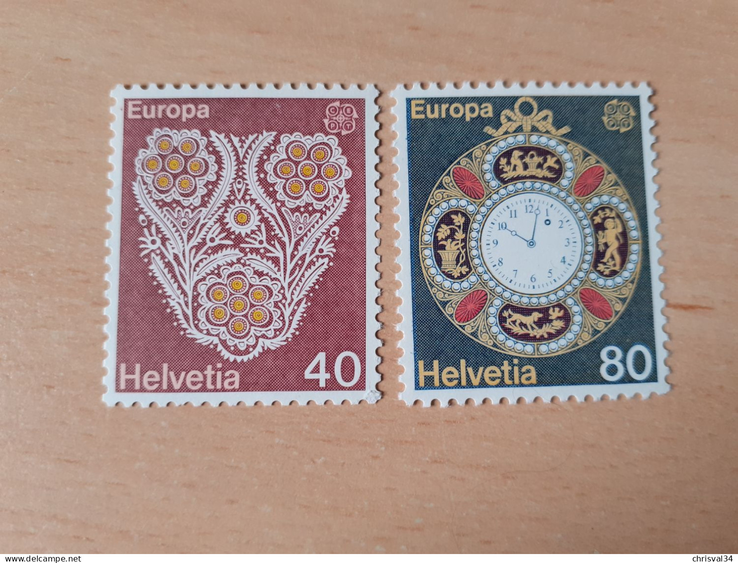 TIMBRES   SUISSE     EUROPA    1976    N  1003  /  1004   COTE  3,00  EUROS   NEUFS   LUXE** - 1976