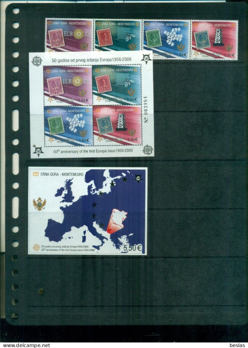 MONTENEGRO   50 TIMBRES EUROPA CEPT 4 VAL +  2 BF NEUFS A PARTIR DE 7,50 EUROS - Montenegro