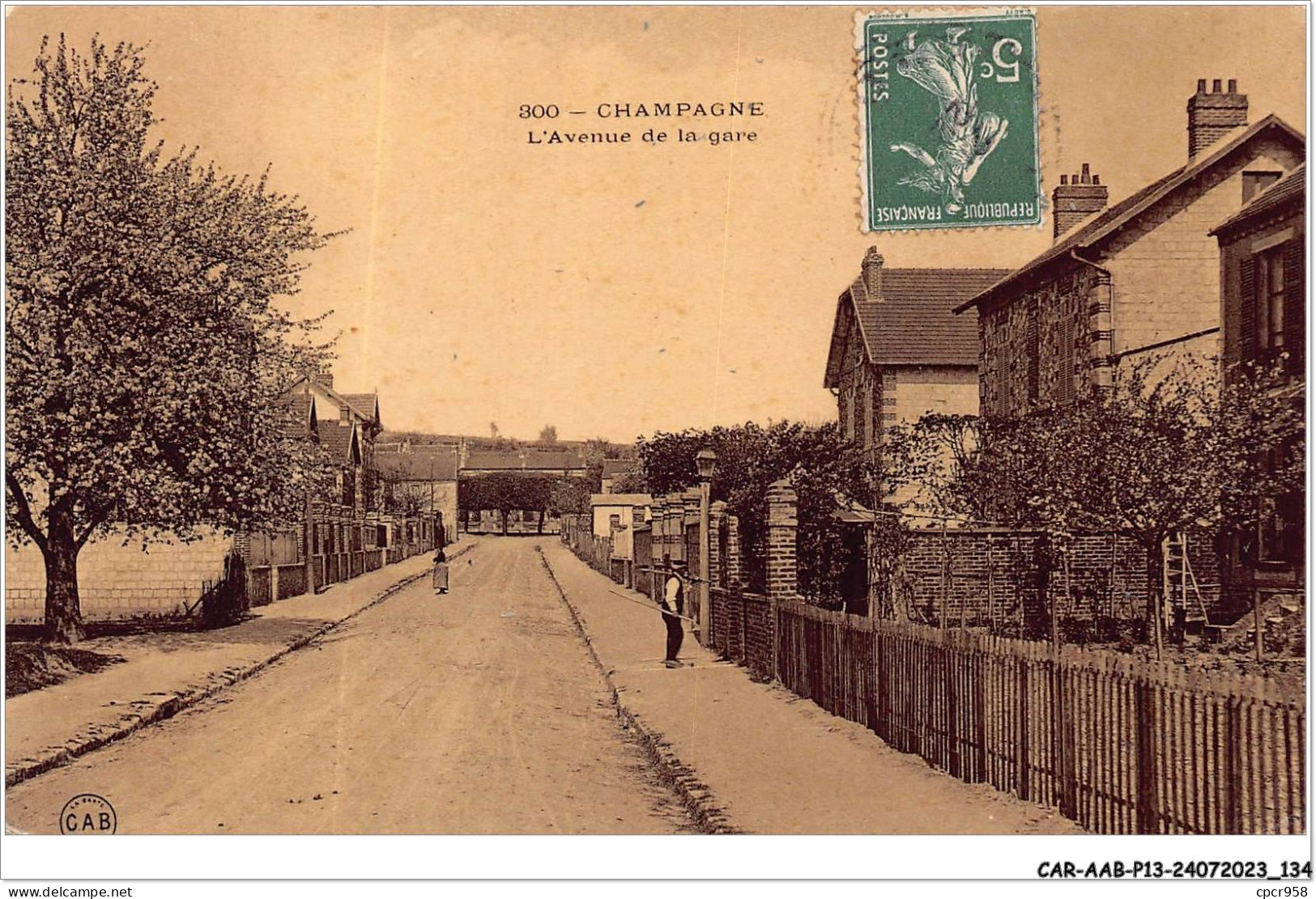 CAR-AABP13-95-1054 - CHAMPAGNE - L'avenue De La Gare - Champagne Sur Oise