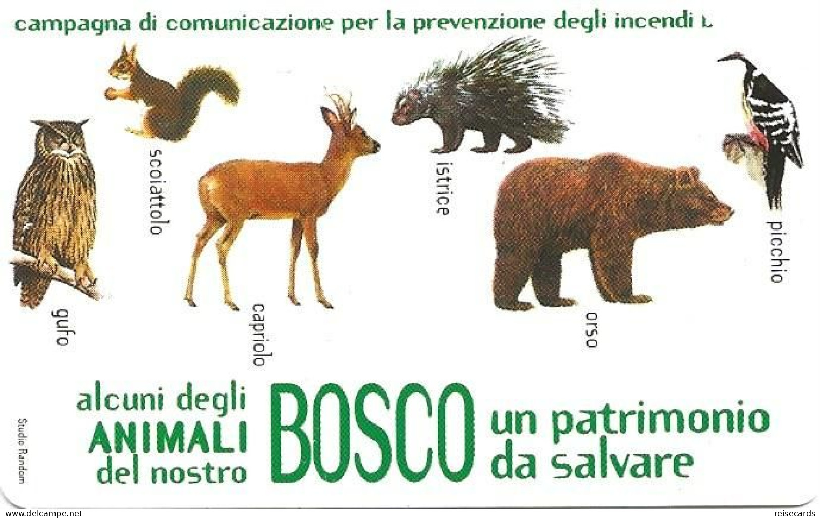 Italy: Telecom Italia Value € - BOSCO Un Patrimonio Da Salvare Animali - Públicas  Publicitarias