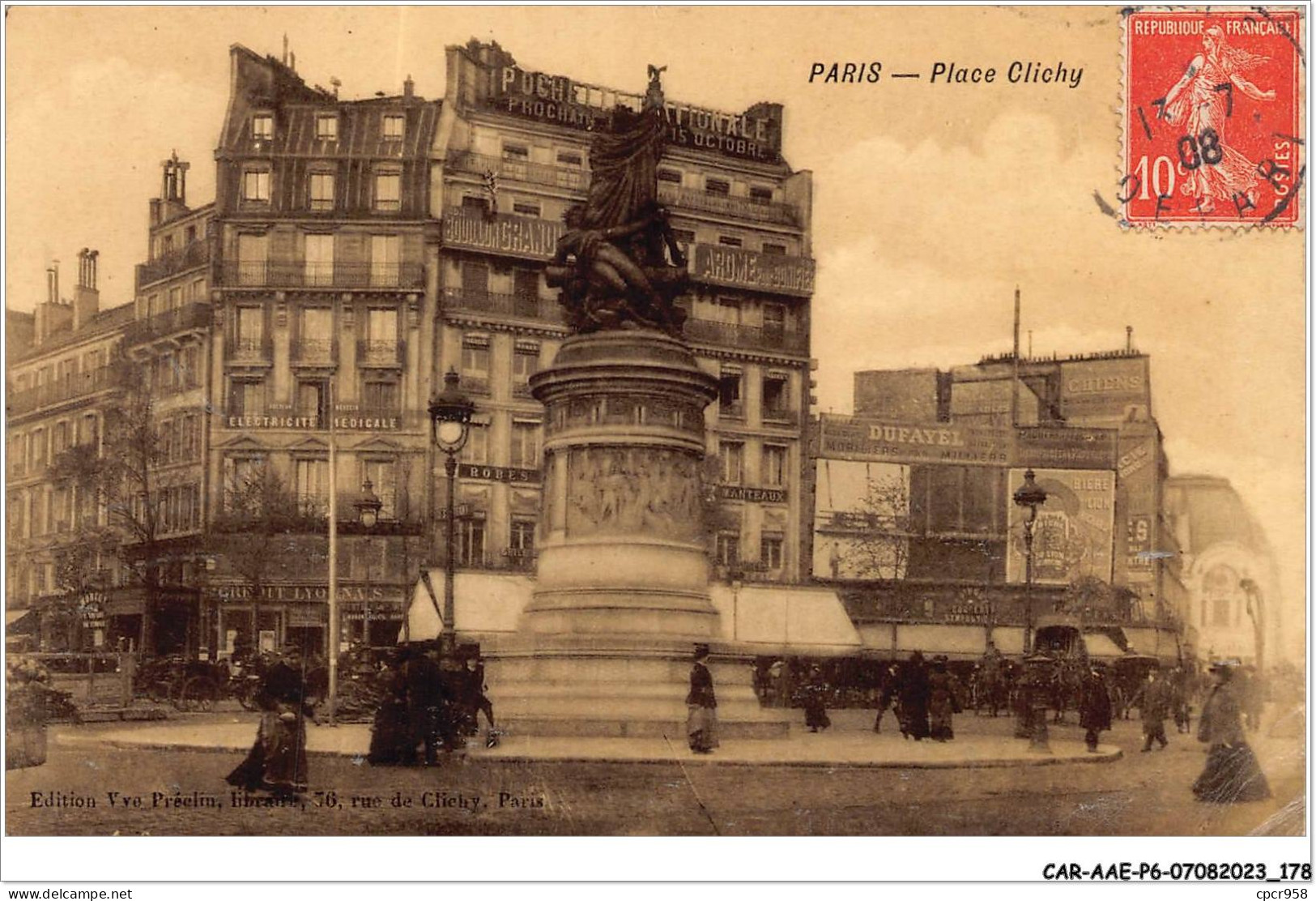 CAR-AAEP6-75-0594 - PARIS XVIII - Place Clichy - París La Noche