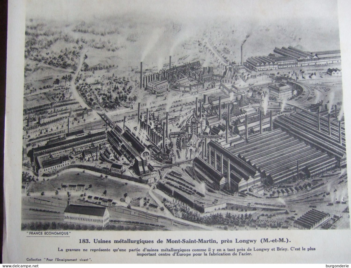 USINES METALLURGIQUES DE MONT SAINT MARTIN PRES LONGWY / MEURTHE ET MOSELLE - Aardrijkskunde