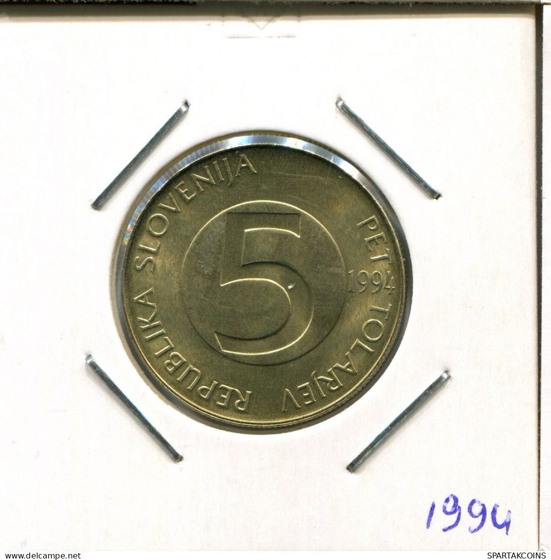 5 TOLARJEV 1994 SLOWENIEN SLOVENIA Münze #AR382.D.A - Slovenia