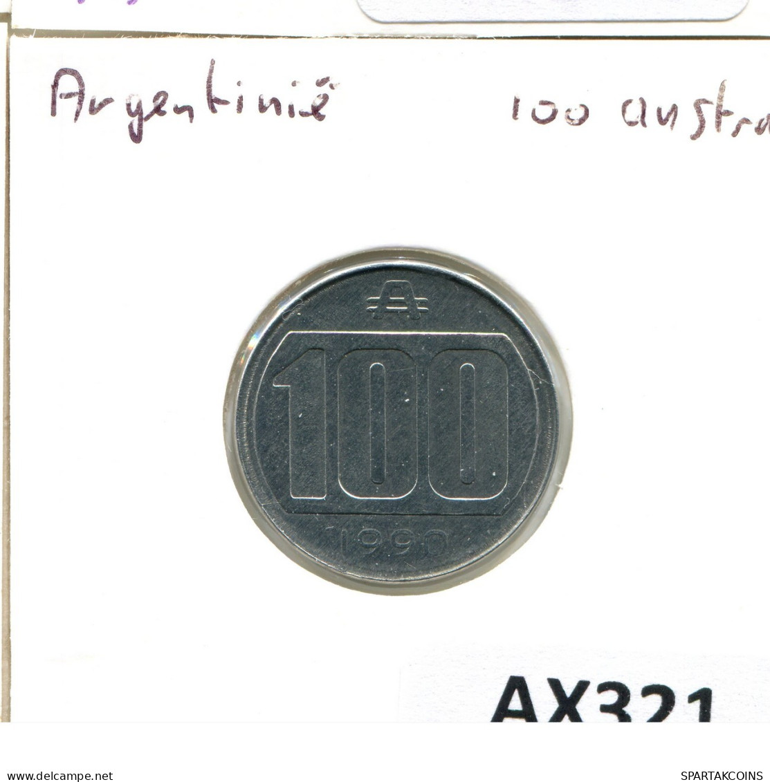100 AUSTRALES 1990 ARGENTINIEN ARGENTINA Münze #AX321.D.A - Argentina