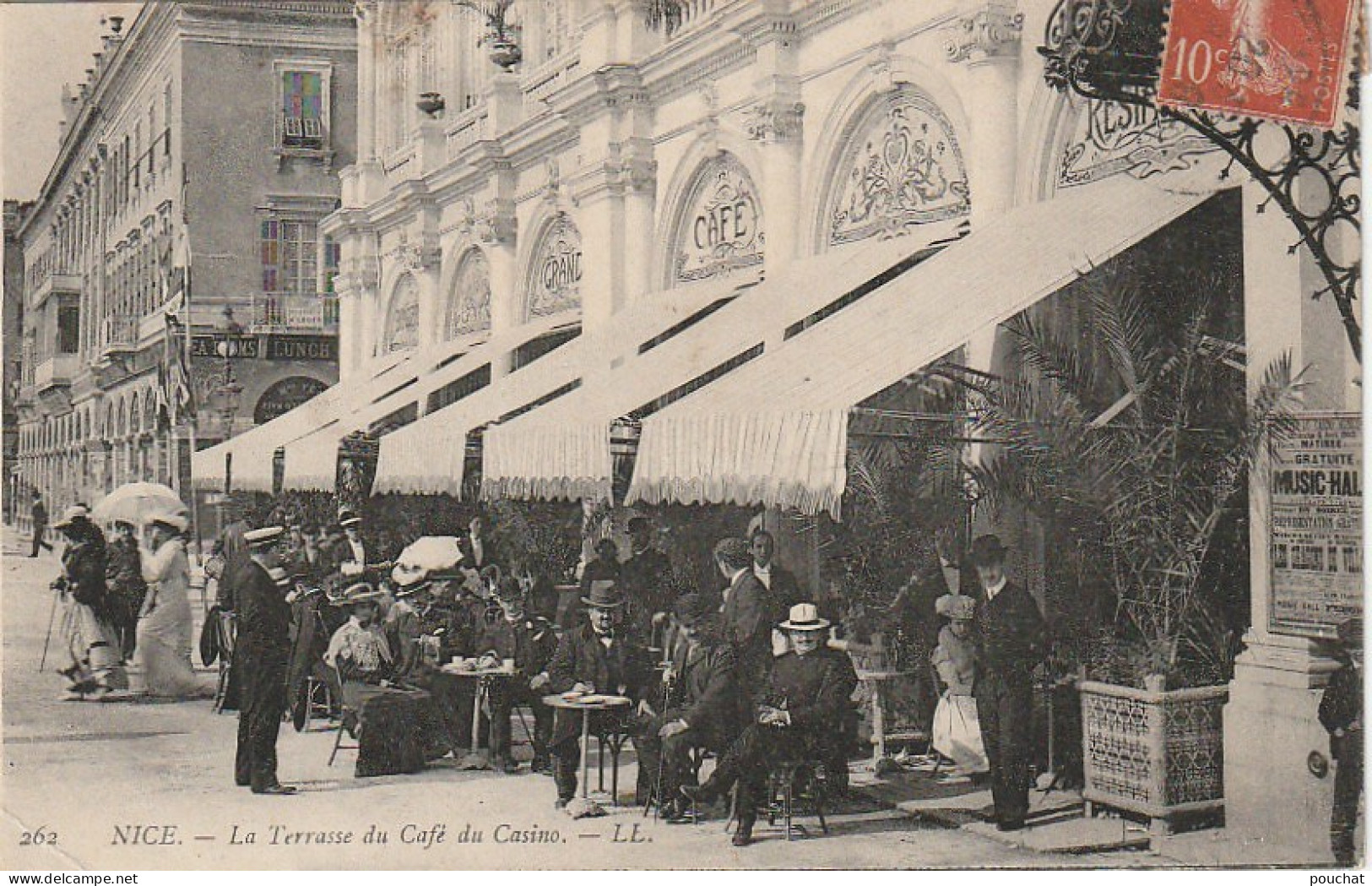 OP 9- (06) NICE - LA TERRASSE DU CAFE DU CASINO - CONSOMMATEURS ATTABLES - 2 SCANS - Cafés, Hotels, Restaurants