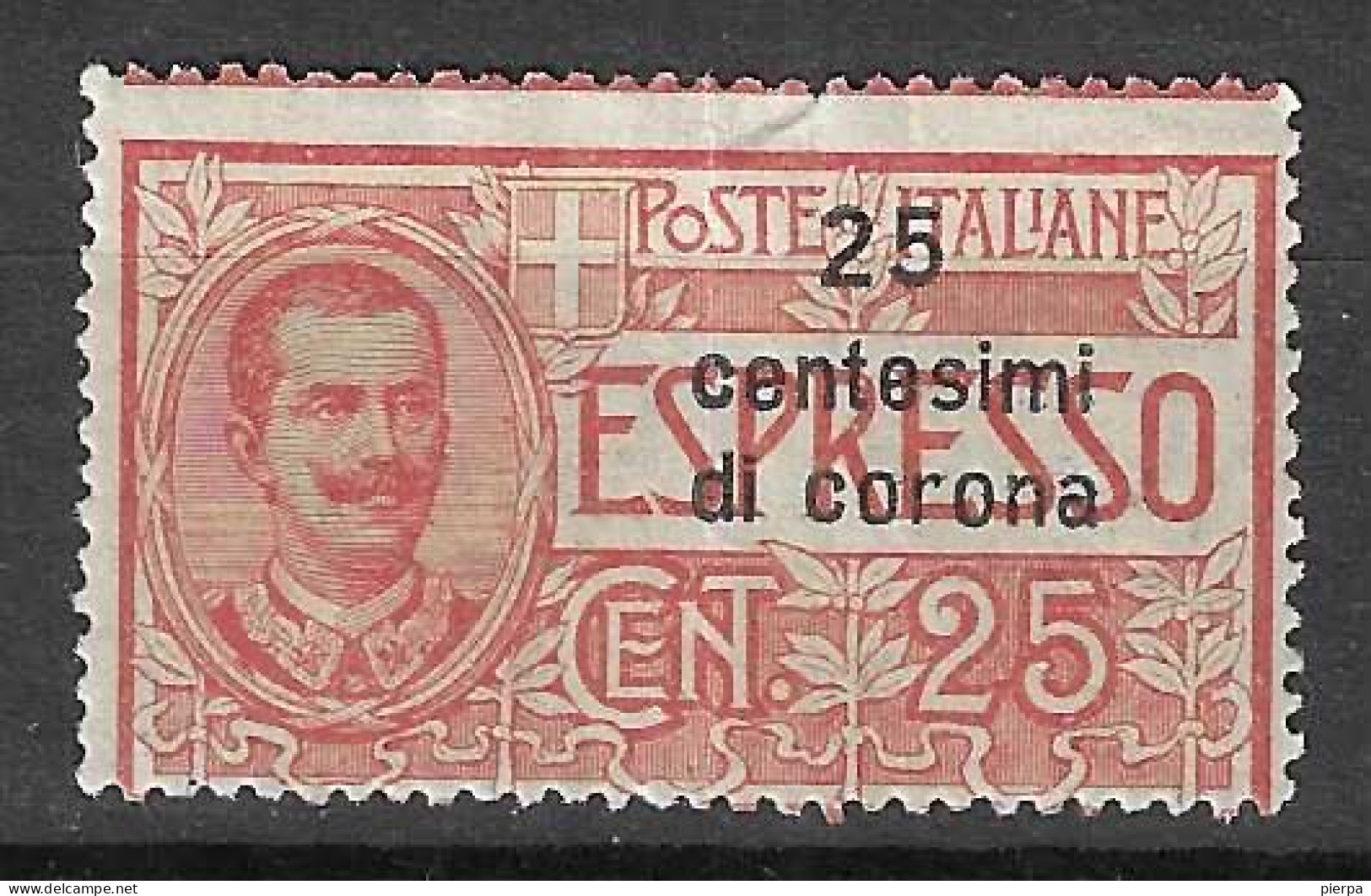 DALMAZIA - OCCUPAZIONE ITALIANA 1921 - ESPRESSO 25 CENT. DI CORONA/C.25 - NUOVO MNH**  (YVERT EXP 1 - MICHEL 22 -SS  1) - Dalmatien