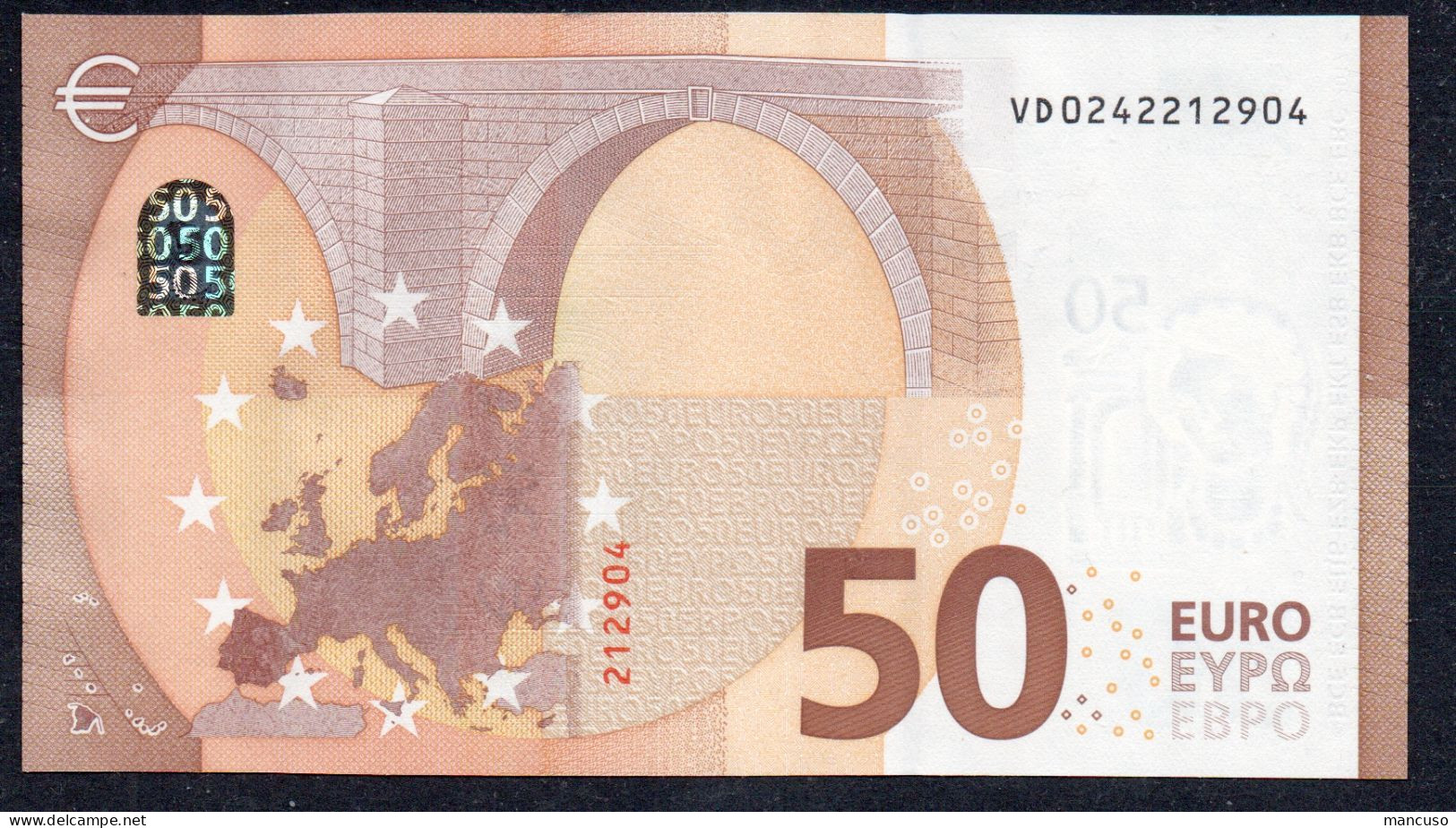 50 EURO SPAIN  VD  V028  -  LAGARDE   UNC - 50 Euro