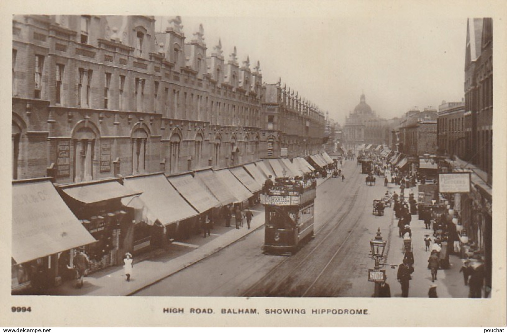 OP Nw34-( ENGLAND ) - HIGH ROAD BALHAM , SHOWING HIPPODROME - TRAM - 2 SCANS - Londres – Suburbios