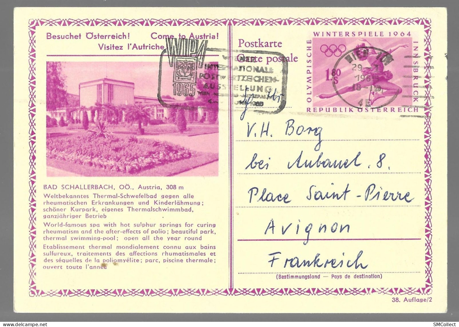 Autriche, Entier Postal J.O. 1964 (GF3914) - Briefkaarten