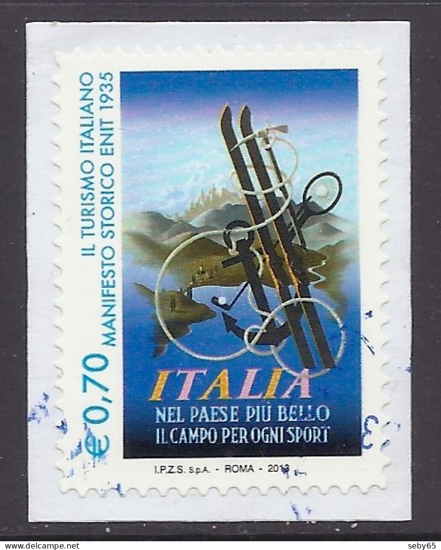 Italia / Italy 2013 - ENIT, Turismo Italiano, Poster, Sci, Sport, Mountains, Poster, Tourism, Ski, Manifesto - Used - 2011-20: Oblitérés