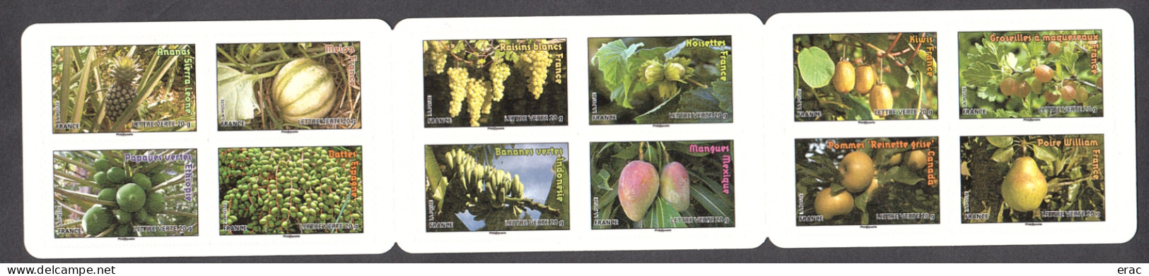 France - 2012 - Carnet Autoadhésif BC686 - Neuf ** - Fruits - Booklets